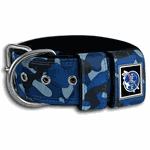 COLEIRA SUPERCONFORT 5cm camuflado azul com preto