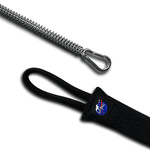 Kit spring pole mordedor salsicha bite 35x6cm, mola spring e mosquetões 