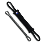 Kit spring pole mordedor salsicha bite 35x6cm, mola spring e mosquetões 