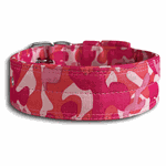 COLEIRA ESTAMPADA 5cm camuflado rosa