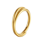 Argola Clicker Dupla de Titânio Entrelaçado Lisa 