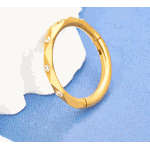 Argola clicker detalhada, sementada em zircônias 