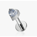  Piercing Titânio Labret Coração Como Ponto De Luz pouco Maior