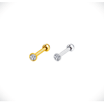 Australiano Labret Com Pedra Zircônia (Rosca Externa)