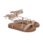 Papete Flat Strass Havana Nude