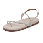 Papete Flat Strass London Branca