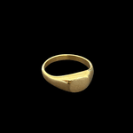 Anel Redondo Placa Lisa - Banhado a Ouro 18K