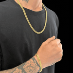 Kit Corrente Lacraia(7mm) + Pulseira
