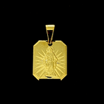 Pingente Plaquinha N. Sra. Das Graças 2x1,5cm Banhado A Ouro 18k