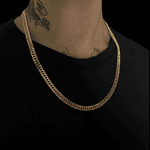 Corrente Lacraia (7mm) - Banhado a Ouro 18K