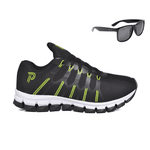 Tênis Unissex Esportivo Confortável e Leve Academia Caminhada com Óculos do 34 ao 43