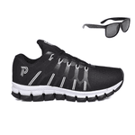 Tênis Unissex Esportivo Confortável e Leve Academia Caminhada com Óculos do 34 ao 43