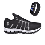 Tênis Esportivo Unissex Corrida Caminhada Leve e Confortável com Relógio Digital do 34 ao 43