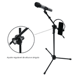 Kit Show Polyvox c/ Caixa Amplificada XC-512T + Tripé para Caixa + Dois Microfones sem Fio + Pedestal para Microfone 