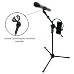 Kit Show c/ Caixa Amplificada XC-712T + Tripé para Caixa + Dois Microfones sem Fio + Pedestal para Microfone 