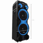 Caixa de Som Bluetooth Polyvox TWS Torre XT-2212T 2500W com Mesa Equalizadora