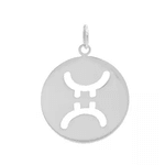 Pingente De Prata 925 Signo Gêmeos