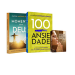 Livro Momento com Deus + Vida de oração + Livro 100 ansiedade