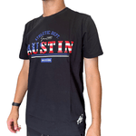 Camiseta Masculina Austin Estampada - Athletic Dept/Preta