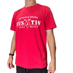 Camiseta Masculina Austin Estampada - Authentic Brand/Vermelho