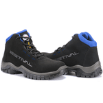 Bota De Segurança Eletricista Em Microfibra - Preto e Azul - Estival - EN10143S2 - Bico Composite - CA 45932