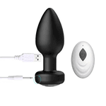 Plug Anal Em Silicone Com 10 Modos De Vibração Com Controle Remoto