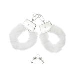 Algema Em Metal Simples Com Pelúcia Branco