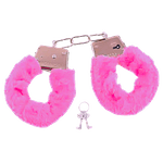 Algema Em Metal Simples Com Pelúcia Rosa 