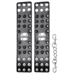 Algema Corrente e Fivelas Spike Luxo Preto