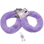Algema Em Metal Simples Com Pelúcia Lilás