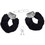 Algema Em Metal Simples Com Pelúcia Preto