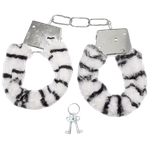 Algema Em Metal Simples Com Pelúcia Zebra