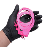 Algema Em Metal Simples Sem Pelúcia Rosa