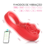 Anel Peniano Com Vibro Vermelho