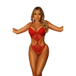 Body em Tule Poa Coração Rubi GG
