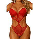 Body em Tule Poa Coração Rubi GG