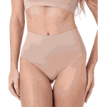 Calcinha Cintura Alta Sem Costura Com Reforço Na Barriga Fio Dental G Chocolate