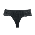 Calcinha Em Renda Fio Dental Preto GG (46)