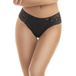 Calcinha Em Renda Fio Dental Preto GG (46)