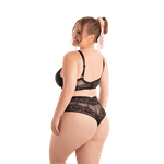 Calcinha Fio Dental Em Renda Preto 1914 XG (48)