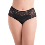 Calcinha Fio Dental Em Renda Preto 1914 XG (48)