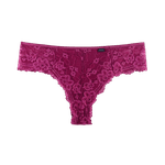 Calcinha Em Renda Fio Dental Vermelho Desejo M (42)