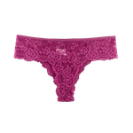 Calcinha Em Renda Fio Dental Vermelho Desejo M (42)