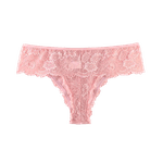 Calcinha Em Renda Fio Dental Rosa Perla P (40)