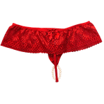 Calcinha Fio Rendada Tailandesa Vermelha U