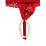 Calcinha Fio Rendada Tailandesa Vermelha U