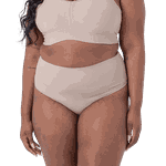 Calcinha Plus Fio Cintura Alta Sem Costura Com Reforço Na Barriga 48 Chocolate