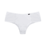 Calcinha Tanga Lisa Cós Médio Branco 1201 P (40)