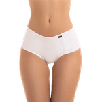 Calcinha Tanga Lisa Cós Médio Branco 1201 P (40)