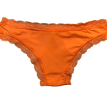 Calcinha Tanga Rendada Laranja P (40)